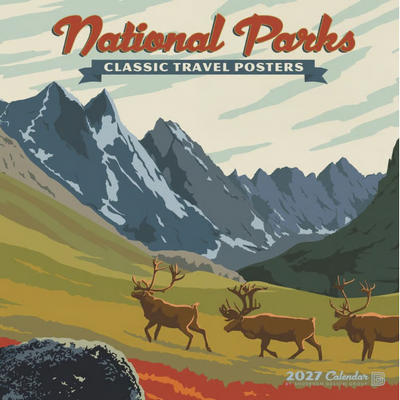 National Parks Classic Travel Posters 2027 Mini Wall Calendar