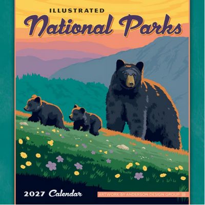 Illustrated National Parks 2027 Mini Wall Calendar