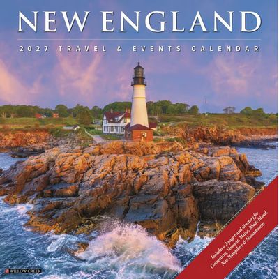 New England Travel and Events 2027 Wall Calendar