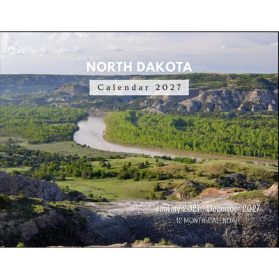 North Dakota 2027 Wall Calendar