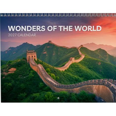 Wonders Of The World 2027 Wall Calendar