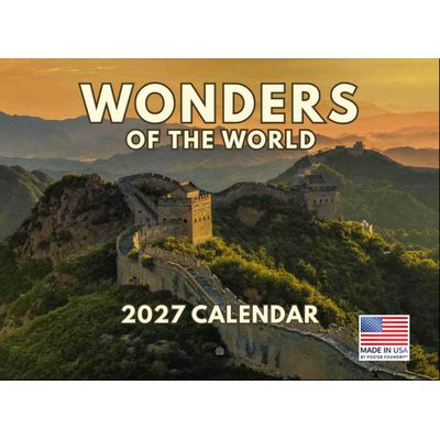 Wonders Of The World 2027 Wall Calendar