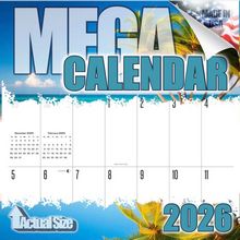 2026 LARGE GRID Wall Calendar Tropical Beaches