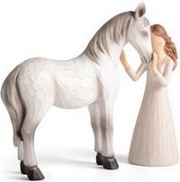 Girl Embraces Horse Figurine 2026 Calendar