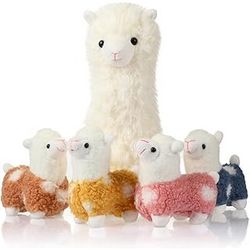 Civaner Llama Stuffed Animal with 4 Baby Llama Plushies
