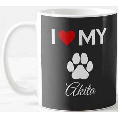 Akita Ceramic Mug Left View