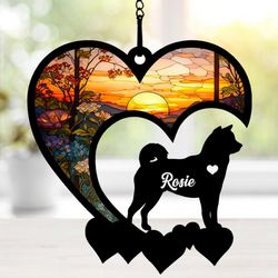 Akita Memorial Suncatcher