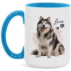 Alaskan Malamute Custom Name Mug