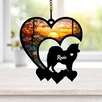 Personalized American Eskimo Pet Loss Suncatcher
