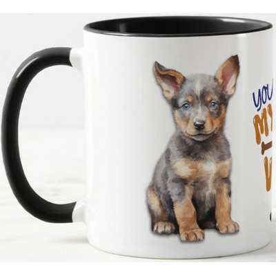 Australian Cattle Dog Puppy You Make My Tail Wag Mug Left View