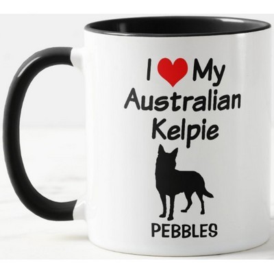 Australian Kelpie Ceramic Mug Left View