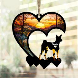 Personalized Basenji Suncatcher 2026