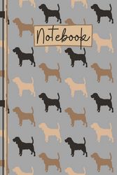 Beagle Notebook - Beagle Pattern Lined Journal