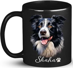 Border Collie Personalized Mug 2026 Calendar