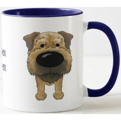 Border Terrier Ceramic Mug Center View