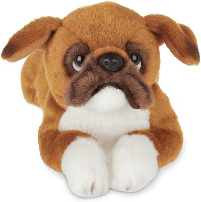Realistic Dog Plush Boxer Brown Puppy Stuffy for Kids - Lil' Roscoe 8