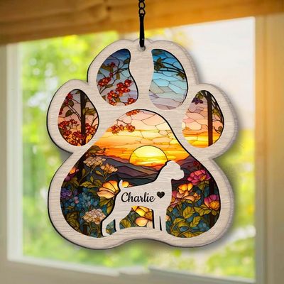 Personalized Boxer Dog Suncatcher Memorial