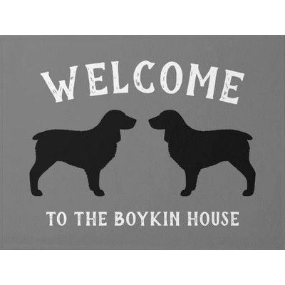 Boykin Spaniel Dog Breed Silhouettes Custom Doormat