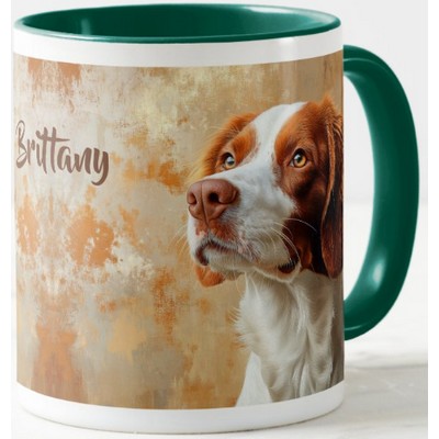 Brittany Dog Impressionistic Paint Mug