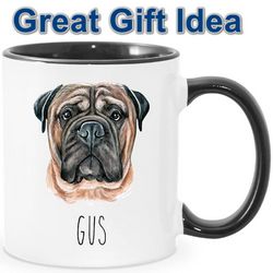 Bullmastiff Personalized Coffee Mug 2026 Calendar