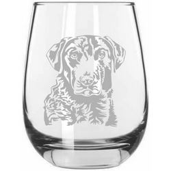 Chesapeake Bay Retriever Etched 15.25oz Stemless Wine Glass