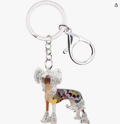 Chinese Crested Dog Keychain