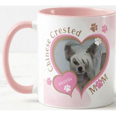 Chinese Crested Dog Mom Personalized Photo Mug