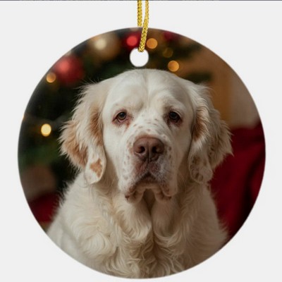 Clumber Spaniel Christmas Ornament