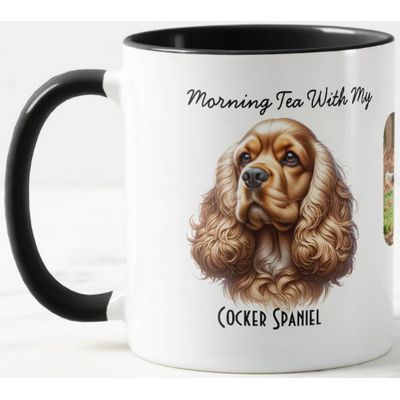 Watercolor Pet Cocker Spaniel Personalize Mug