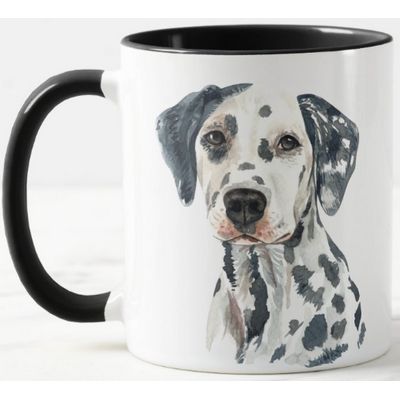 Personalized Watercolor Dalmatian Coffee Mug