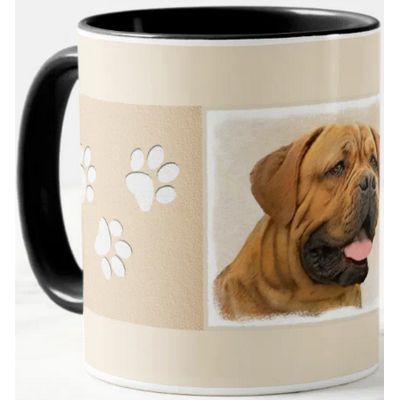 Dogue de Bordeaux Painting - Cute Original Dog Art Mug