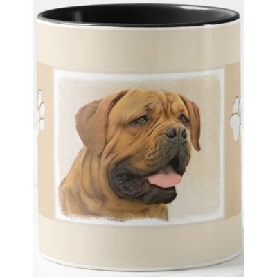 Dogue de Bordeaux Painting - Cute Original Dog Art Mug