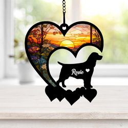 Personalized English Springer Spaniel Suncatcher