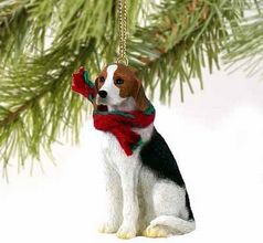Foxhound Tiny Miniature Christmas Ornament