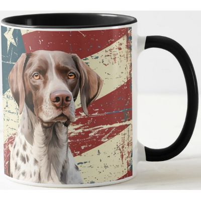 Grunge USA Flag German Shorthaired Pointer Dog Mug