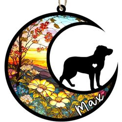 Personalized Greater Swiss Mountain Dog Memorial Suncatcher