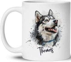 Personalized Husky Themed Ceramic Mug