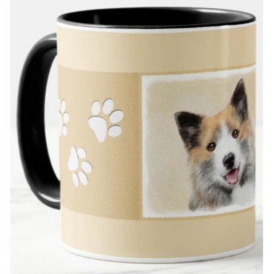Icelandic Sheepdog Painting - Original Dog Art Mug