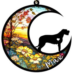 Personalized Irish Wolfhound Memorial Suncatcher 2026 Calendar