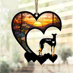 Italian Greyhound Memorial Suncatcher