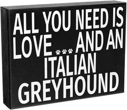 Italian Greyhound Wooden Sign