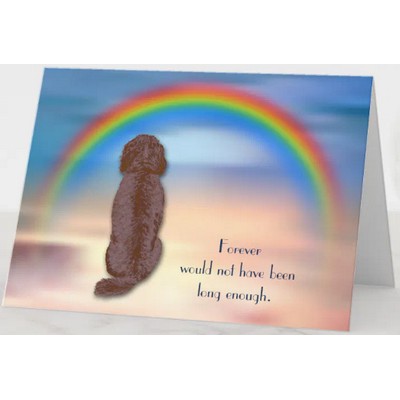 Loss of Labradoodle Dog Rainbow Sympathy Card