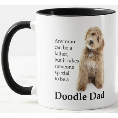 Doodle Dog Dad Two-Tone Coffee Mug