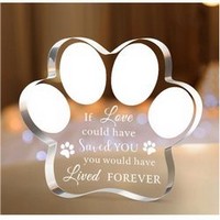 Pet Memorial Ornament Remembrance - Paw Shaped 2026 Calendar