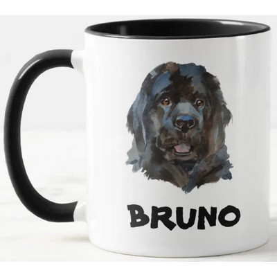 Cute Name Monogram Newfoundland Dog Mug