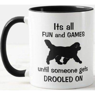 Funny It's All Fun and Games Newfoundland Dog Mug