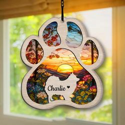 Personalized Pomeranian Suncatcher