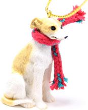 Whippet Tiny Miniature Christmas Ornament