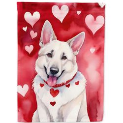 White German Shepherd Garden Flag