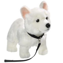 Carl Dick White Shepherd Dog with Lead